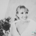 schwarz weiß Foto Braut